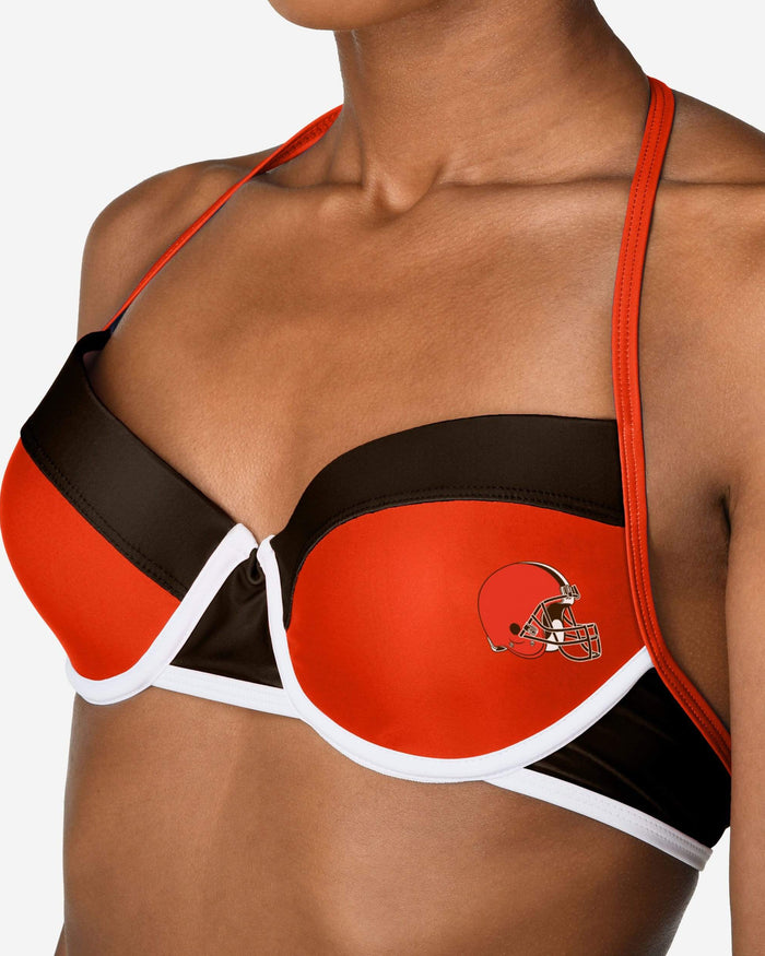 Cleveland Browns Team Logo Bikini Top FOCO - FOCO.com