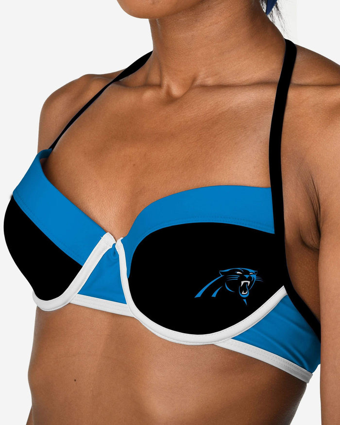 Carolina Panthers Team Logo Bikini Top FOCO - FOCO.com