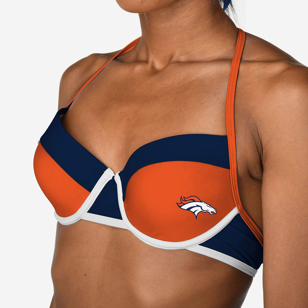 Denver Broncos Team Logo Bikini Top FOCO - FOCO.com