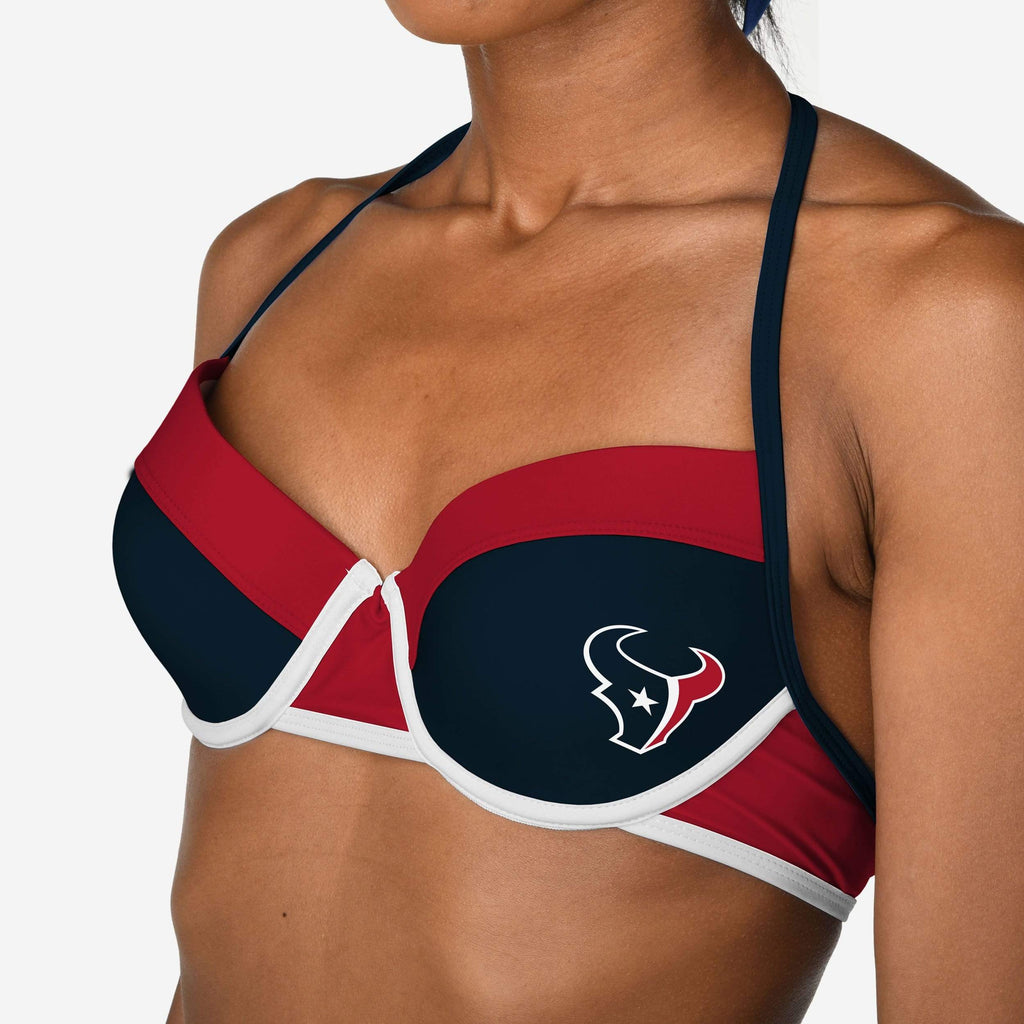 Houston Texans Team Logo Bikini Top FOCO - FOCO.com