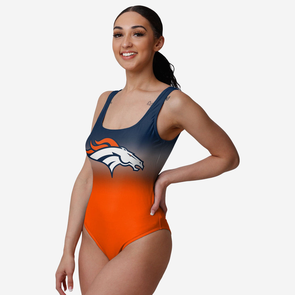 Denver Broncos Womens Gametime Gradient One Piece Bathing Suit FOCO S - FOCO.com
