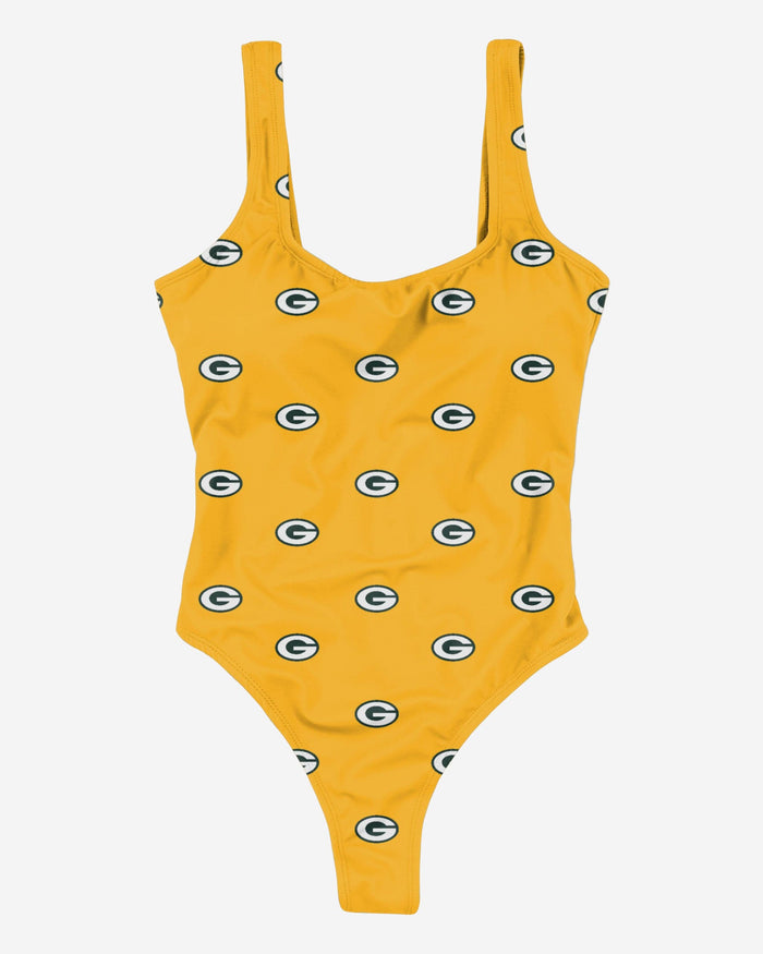 Green Bay Packers Womens Mini Print One Piece Bathing Suit FOCO - FOCO.com