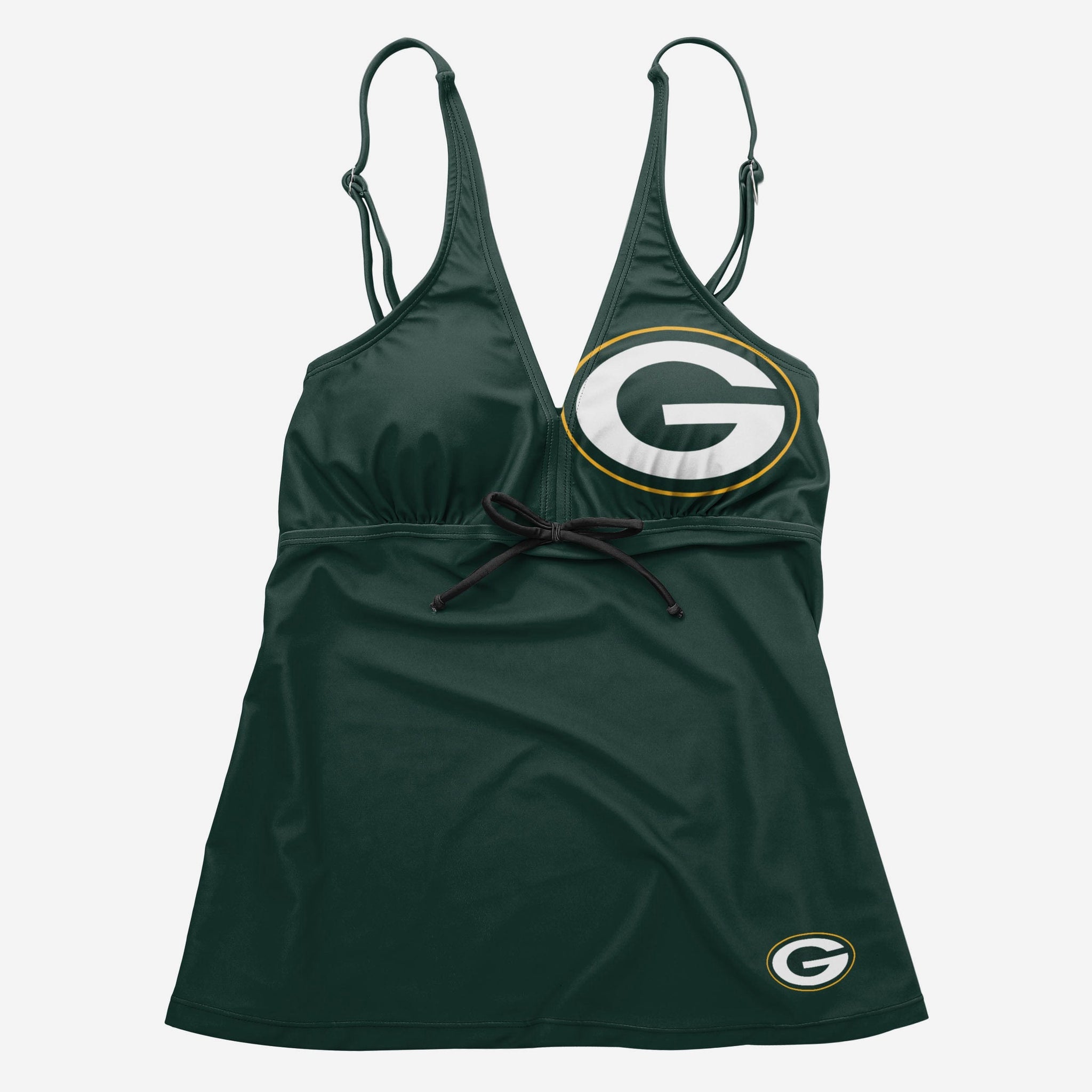 Green Bay Packers Womens Summertime Solid Tankini, Size: 2XL Green Bay Packers Womens Summertime Solid Tankini, Size: 2XL