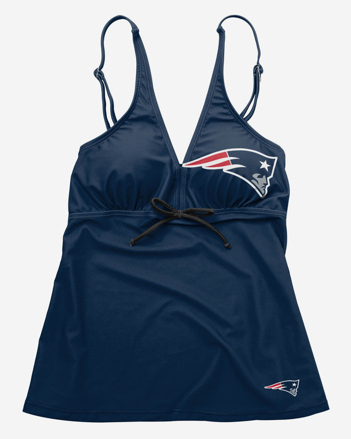 New England Patriots Womens Summertime Solid Tankini FOCO - FOCO.com