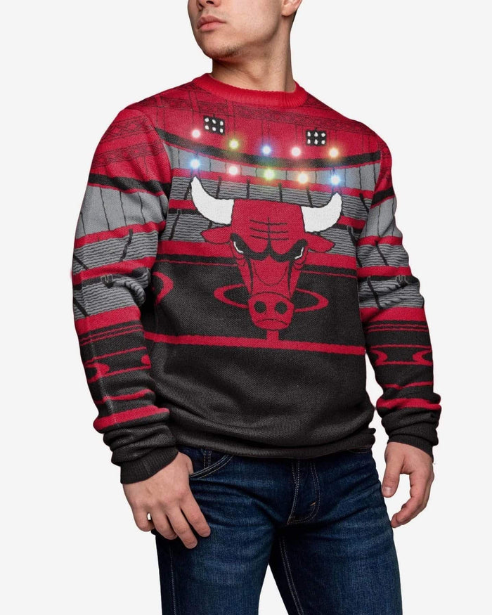 Chicago Bulls Light Up Bluetooth Sweater FOCO M - FOCO.com