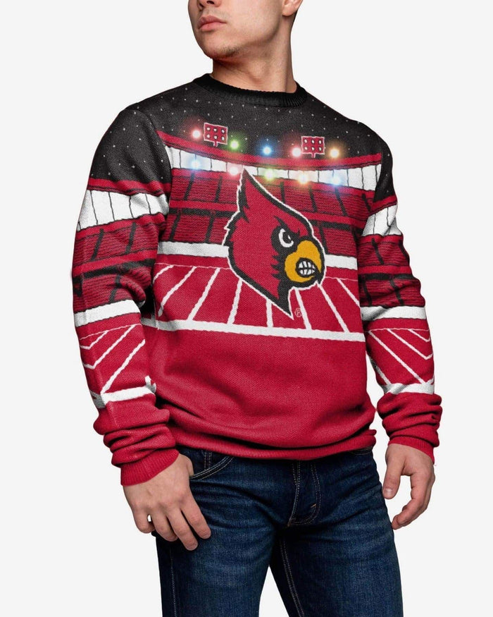 Louisville Cardinals Light Up Bluetooth Sweater FOCO 2XL - FOCO.com