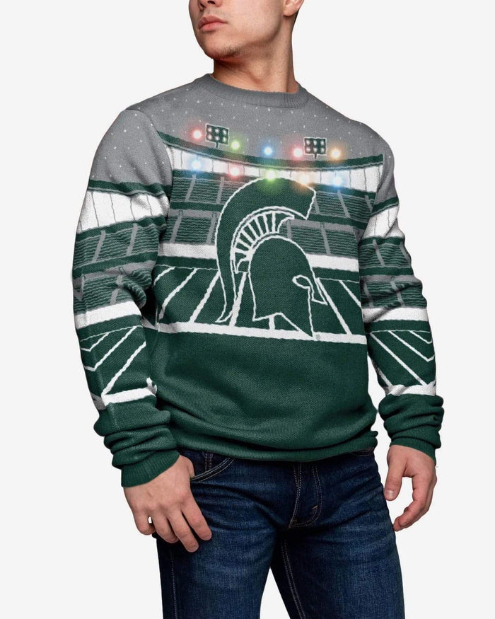 Michigan State Spartans Light Up Bluetooth Sweater FOCO S - FOCO.com