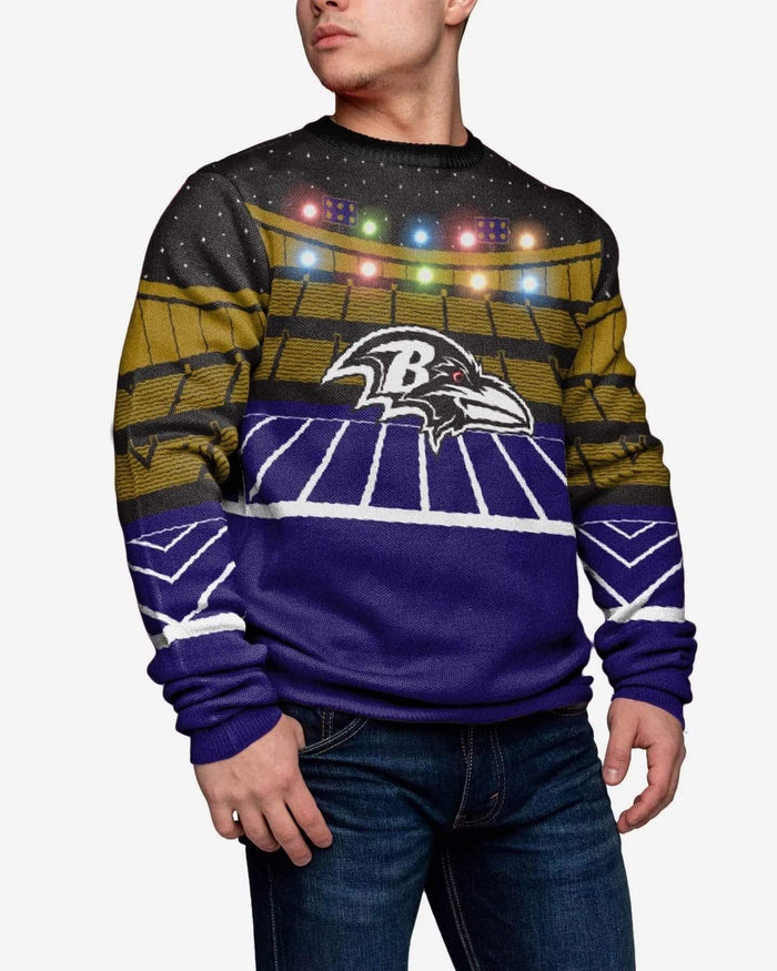 Baltimore Ravens Light Up Bluetooth Sweater FOCO L - FOCO.com