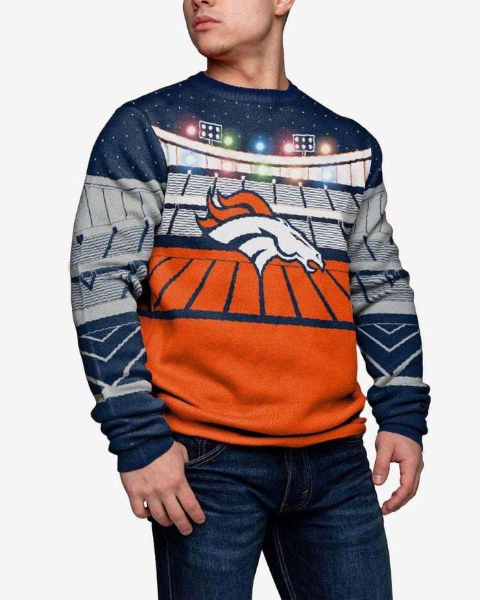 Denver Broncos Light Up Bluetooth Sweater FOCO L - FOCO.com