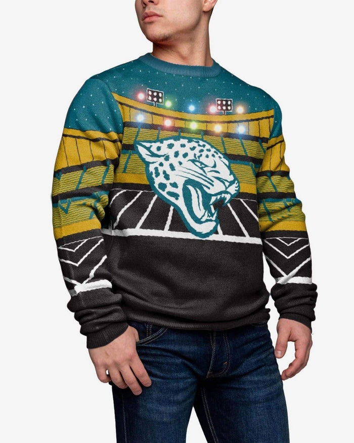 Jacksonville Jaguars Light Up Bluetooth Sweater FOCO L - FOCO.com