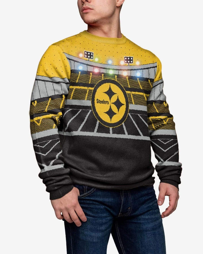 Pittsburgh Steelers Light Up Bluetooth Sweater FOCO M - FOCO.com
