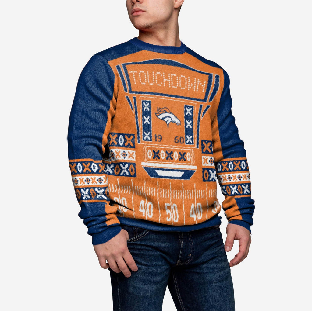 Denver Broncos Ugly Light Up Sweater FOCO - FOCO.com