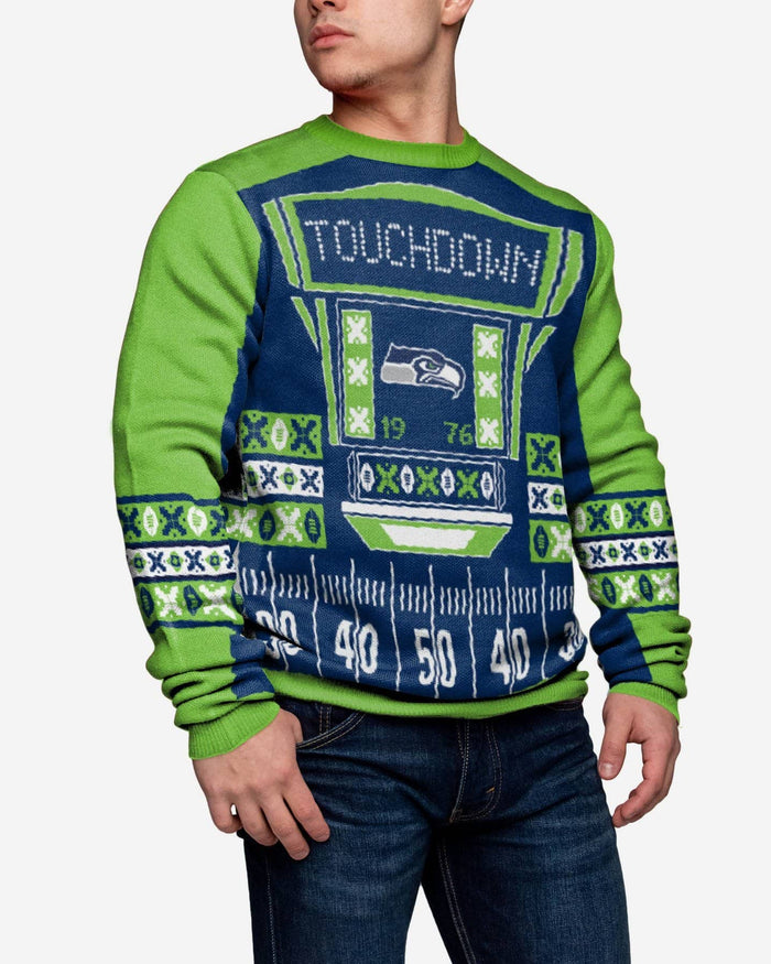 Seattle Seahawks Ugly Light Up Sweater FOCO - FOCO.com