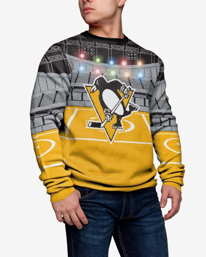 Pittsburgh Penguins Light Up Bluetooth Sweater FOCO L - FOCO.com