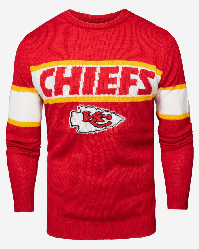 Kansas City Chiefs Vintage Stripe Sweater FOCO - FOCO.com