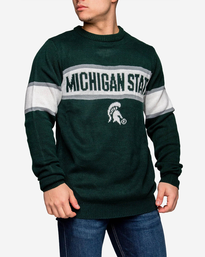 Michigan State Spartans Vintage Stripe Sweater FOCO - FOCO.com