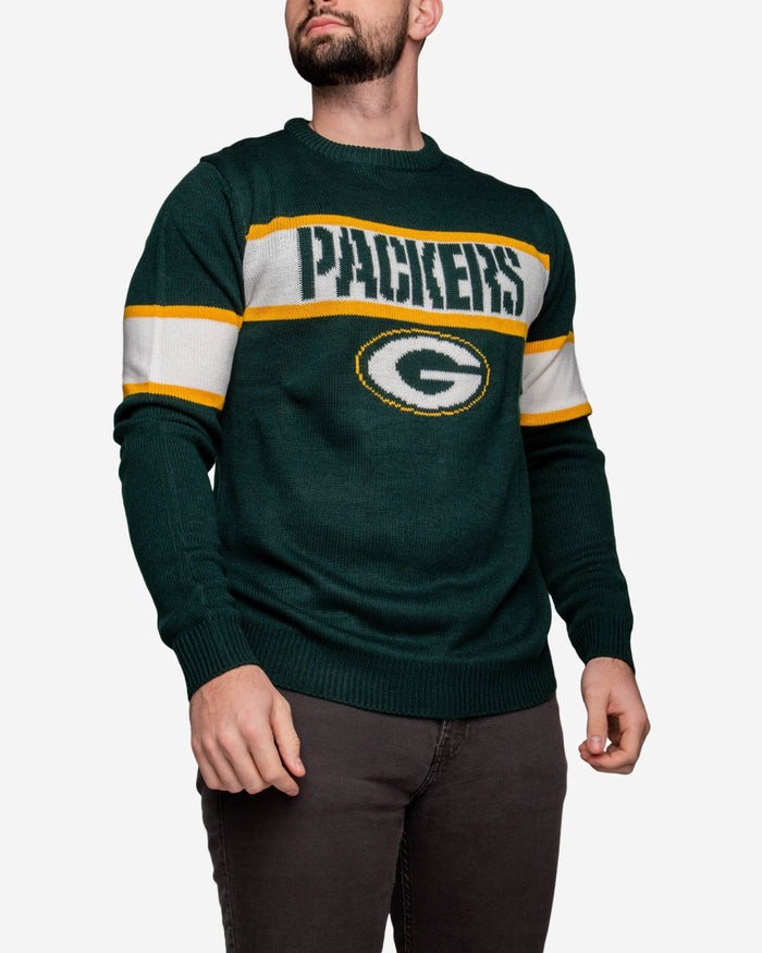 Green Bay Packers Vintage Stripe Sweater FOCO - FOCO.com