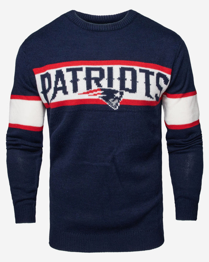 New England Patriots Vintage Stripe Sweater FOCO - FOCO.com