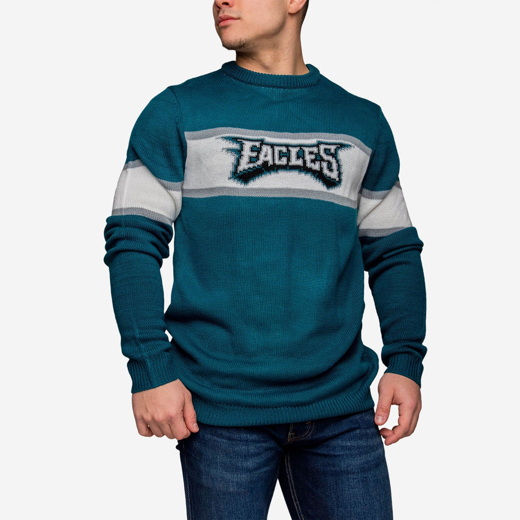 Philadelphia Eagles Vintage Stripe Sweater FOCO - FOCO.com