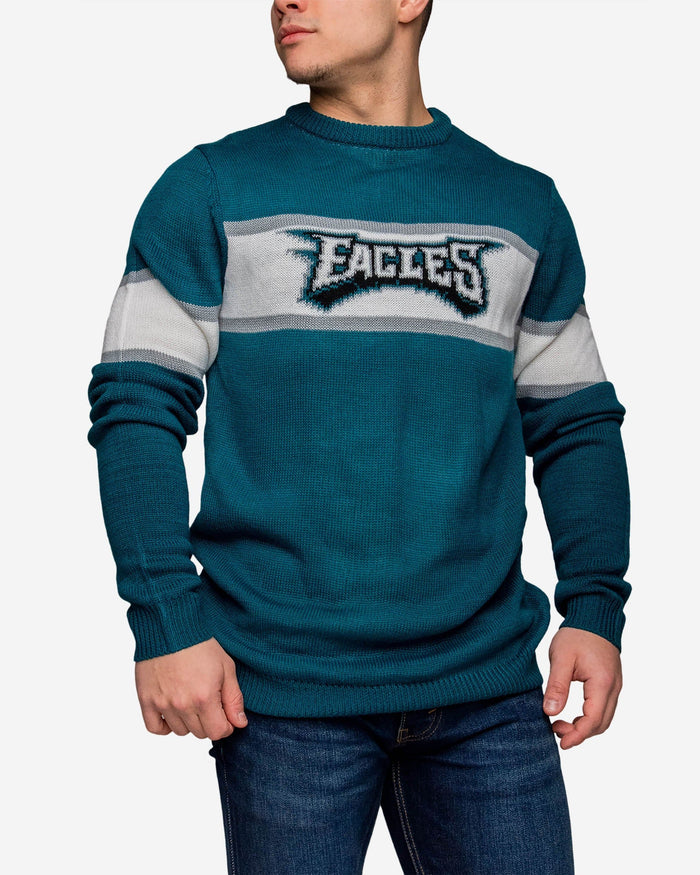 Philadelphia Eagles Vintage Stripe Sweater FOCO - FOCO.com