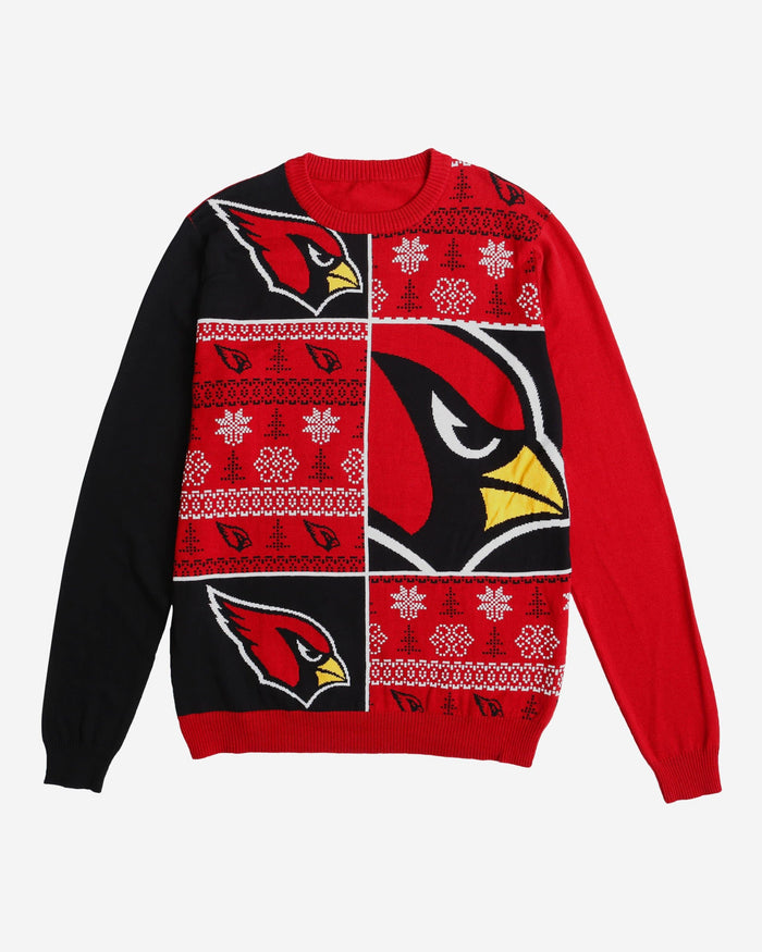 Arizona Cardinals Busy Block Snowfall Sweater FOCO - FOCO.com