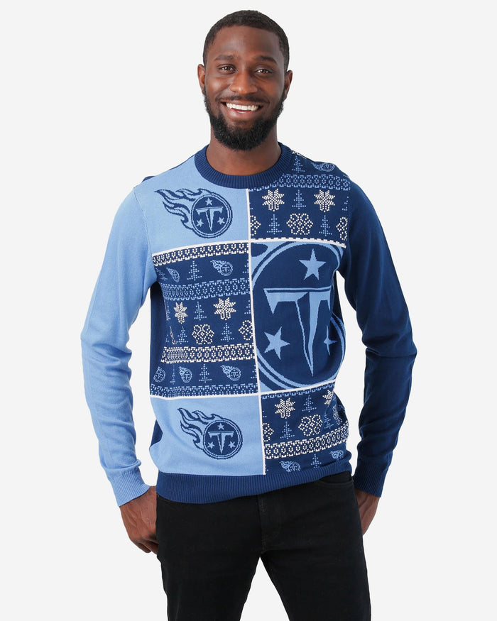 Tennessee Titans Busy Block Snowfall Sweater FOCO S - FOCO.com