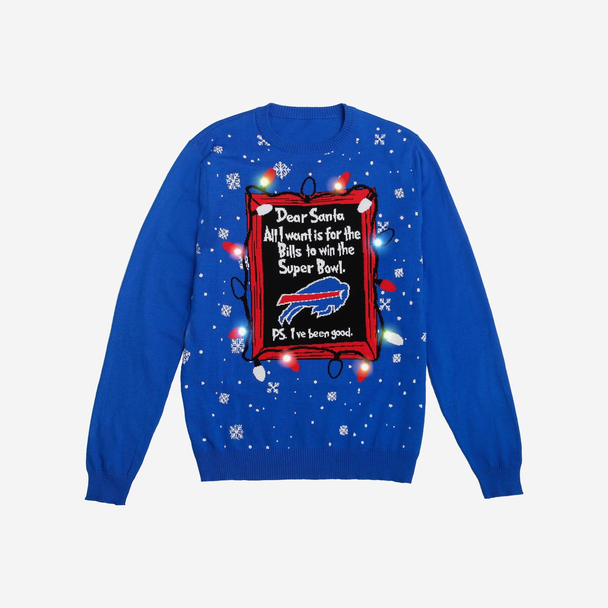 Buffalo Bills Dear Santa Light Up Sweater FOCO