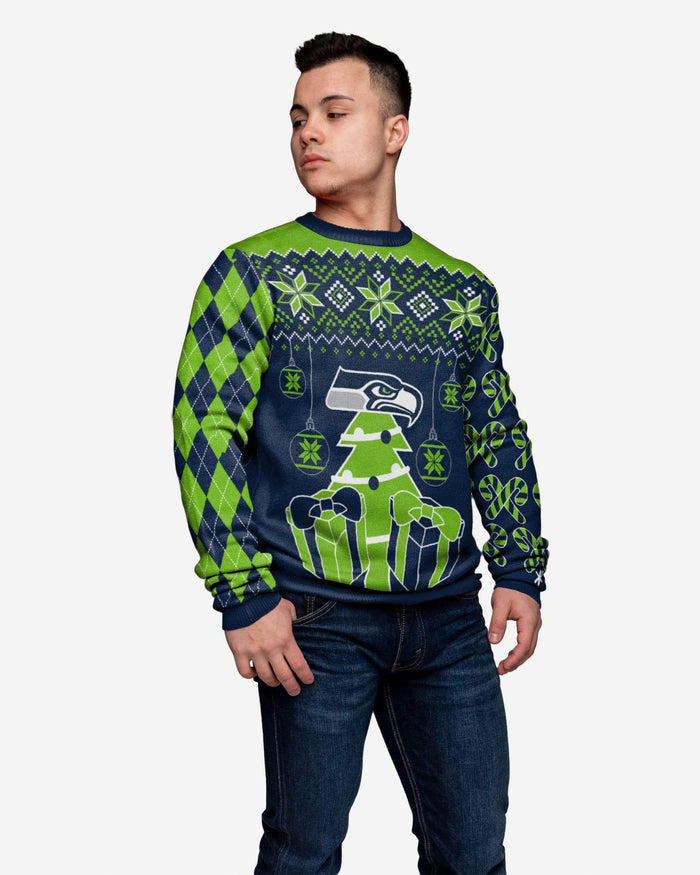 Seattle Seahawks Holiday Ugly Sweater FOCO S - FOCO.com