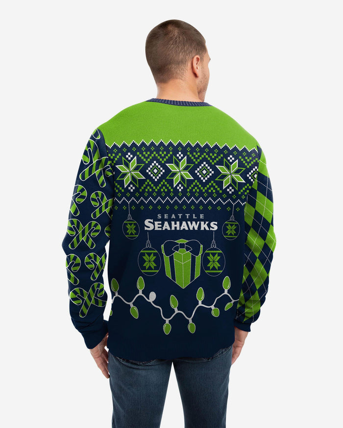 Seattle Seahawks Holiday Ugly Sweater FOCO - FOCO.com
