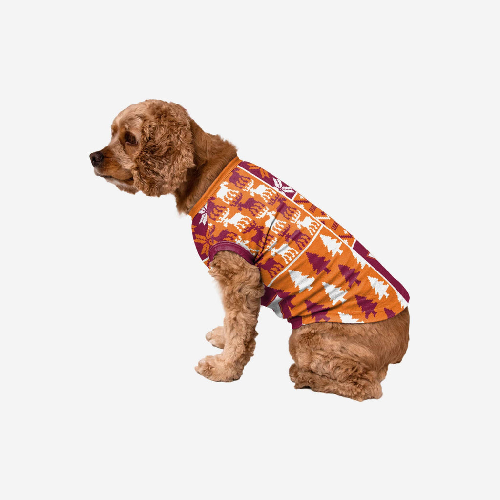 Virginia Tech Hokies Busy Block Dog Sweater FOCO XS - FOCO.com