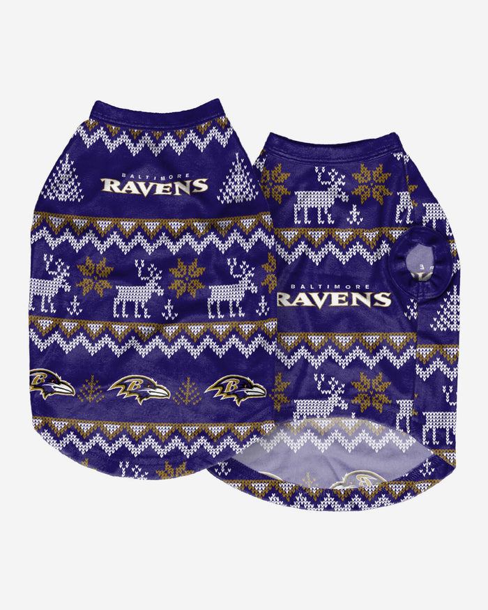 Baltimore Ravens Dog Family Holiday Ugly Sweater FOCO - FOCO.com