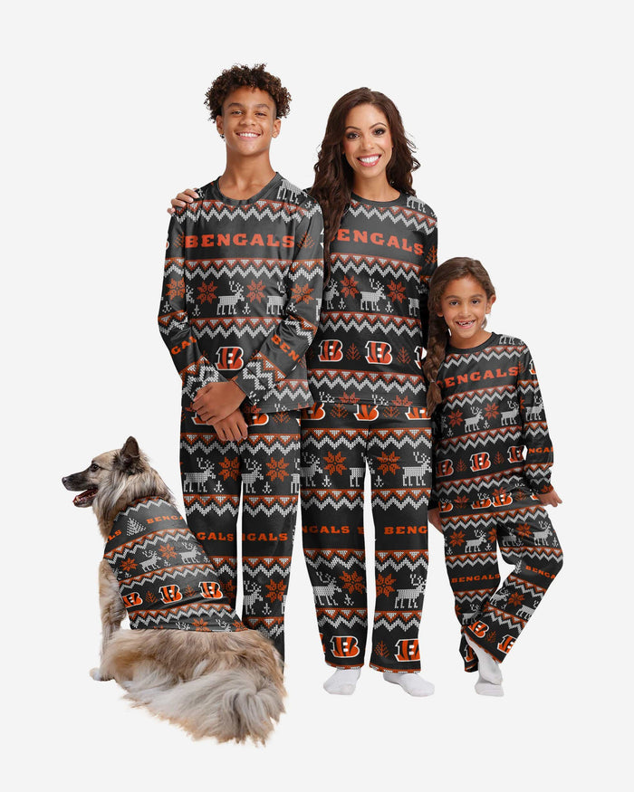 Cincinnati Bengals Dog Family Holiday Ugly Sweater FOCO - FOCO.com