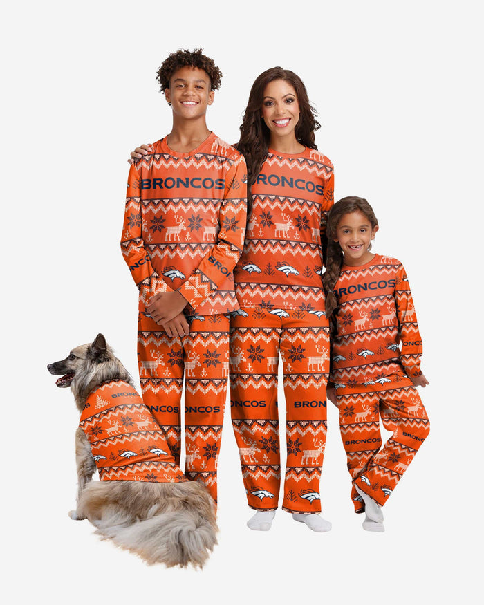 Denver Broncos Dog Family Holiday Ugly Sweater FOCO - FOCO.com