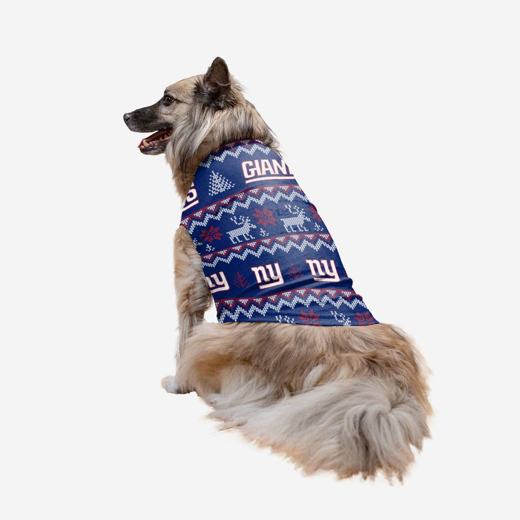New York Giants Dog Family Holiday Ugly Sweater FOCO XS - FOCO.com