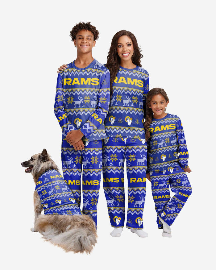 Los Angeles Rams Dog Family Holiday Ugly Sweater FOCO - FOCO.com