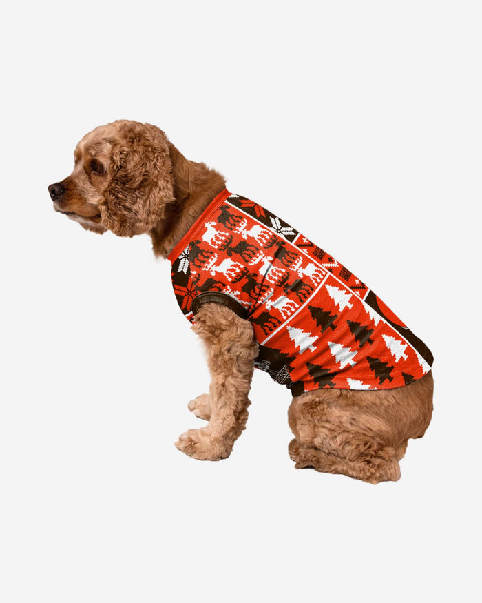 Cleveland Browns Busy Block Dog Sweater FOCO XS - FOCO.com
