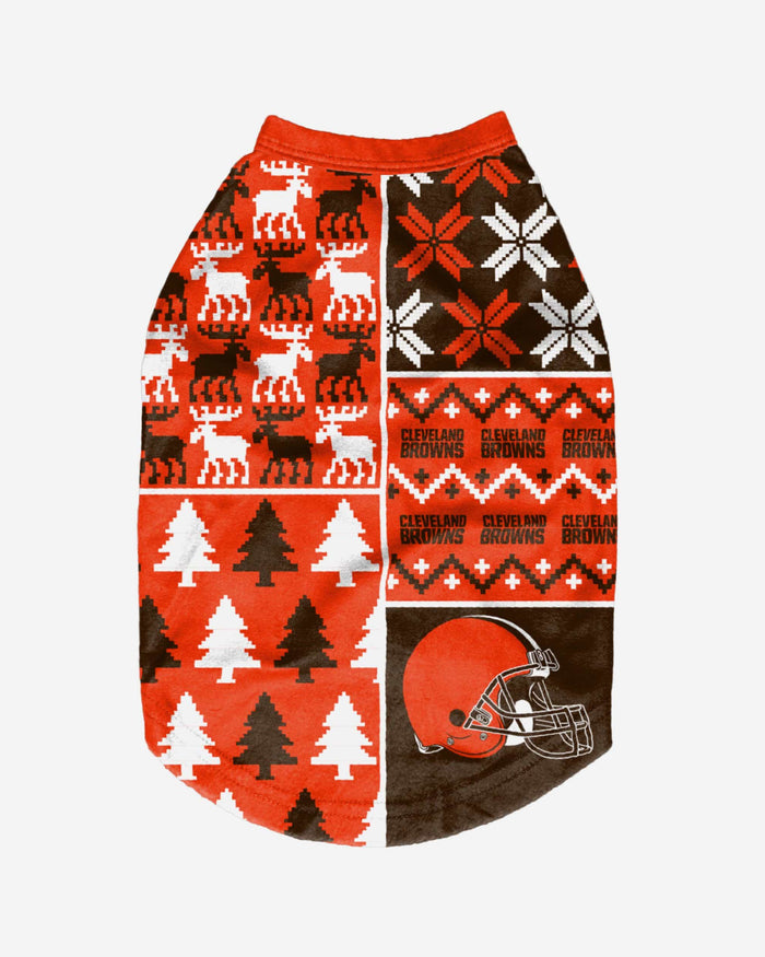 Cleveland Browns Busy Block Dog Sweater FOCO - FOCO.com