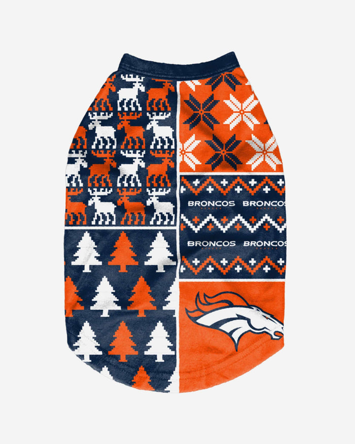 Denver Broncos Busy Block Dog Sweater FOCO - FOCO.com