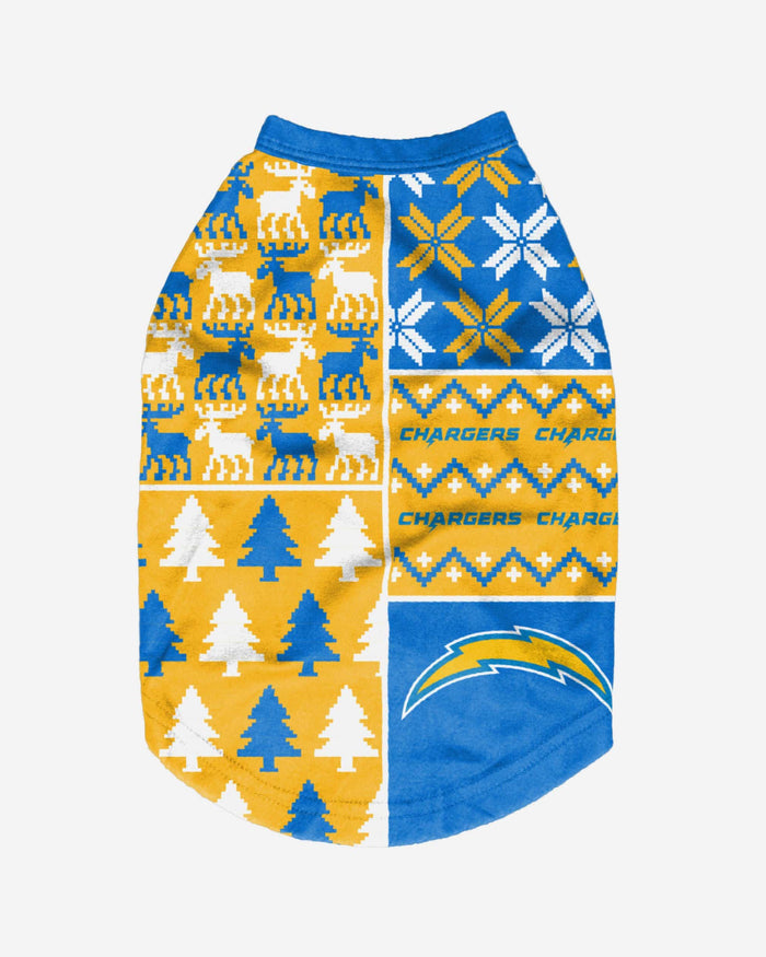 Los Angeles Chargers Busy Block Dog Sweater FOCO - FOCO.com
