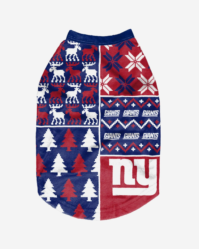 New York Giants Busy Block Dog Sweater FOCO - FOCO.com