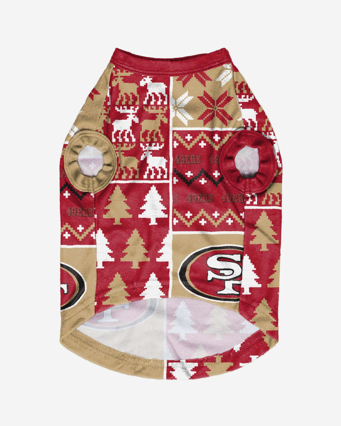 San Francisco 49ers Busy Block Dog Sweater FOCO - FOCO.com