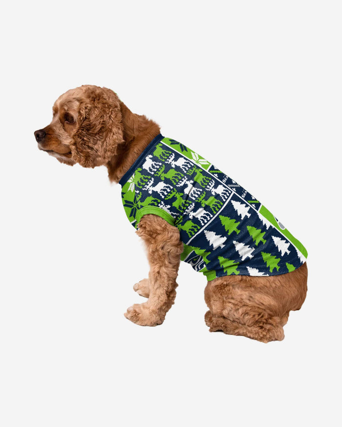 Seattle Seahawks Busy Block Dog Sweater FOCO XS - FOCO.com