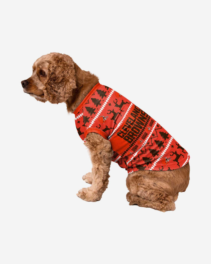 Cleveland Browns Dog Family Holiday Sweater FOCO S - FOCO.com
