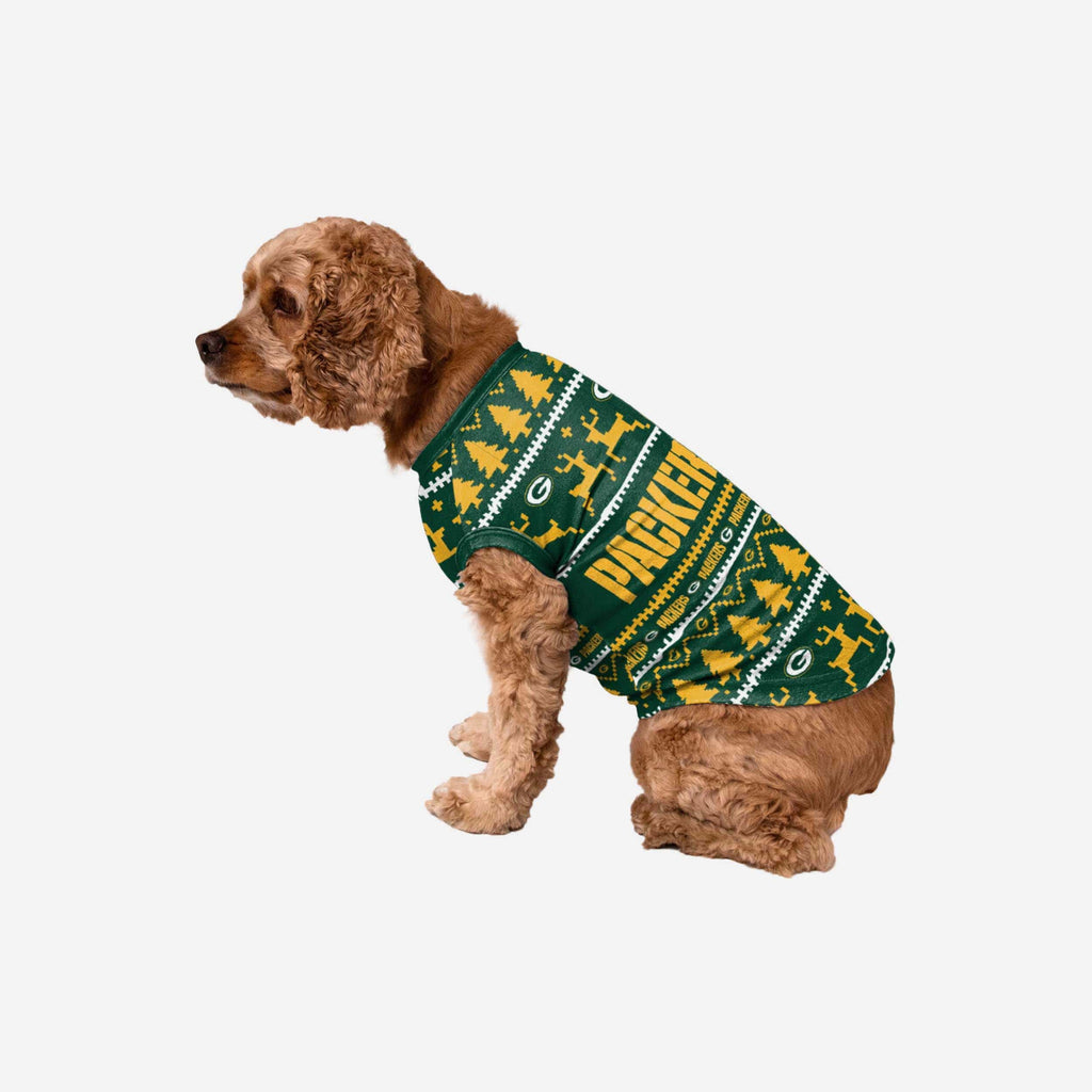 Green Bay Packers Dog Family Holiday Sweater FOCO S - FOCO.com