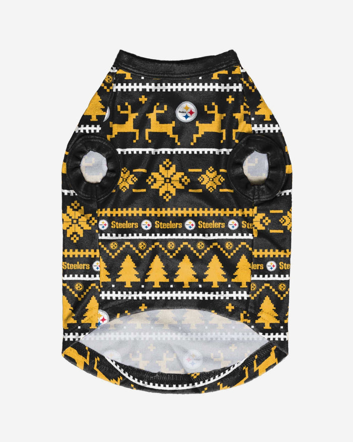 Pittsburgh Steelers Dog Family Holiday Sweater FOCO - FOCO.com