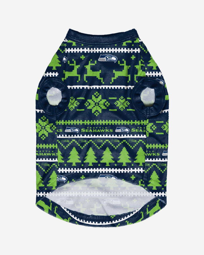 Seattle Seahawks Dog Family Holiday Sweater FOCO - FOCO.com