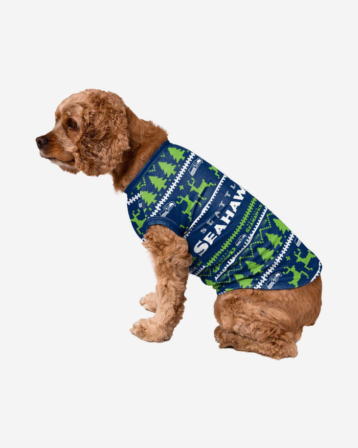 Seattle Seahawks Dog Family Holiday Sweater FOCO S - FOCO.com