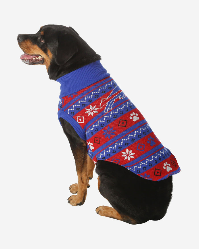 Buffalo Bills Knitted Holiday Dog Sweater FOCO