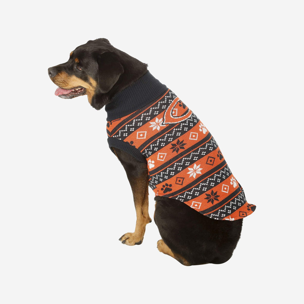 Chicago Bears Knitted Holiday Dog Sweater FOCO XS - FOCO.com