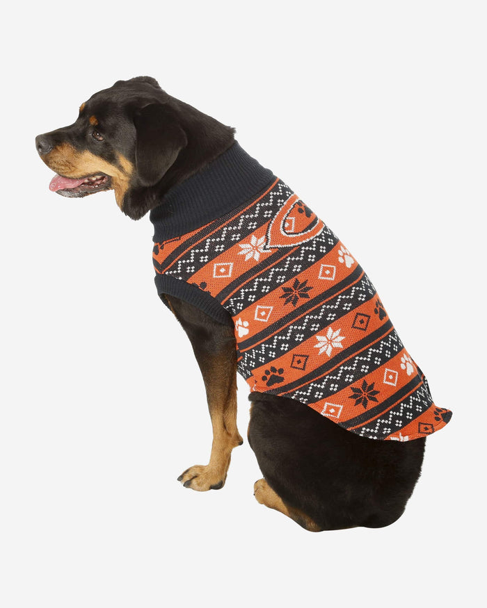 Chicago Bears Knitted Holiday Dog Sweater FOCO XS - FOCO.com